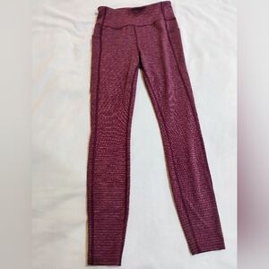 Elegant Burgundy Leggings With Pockets